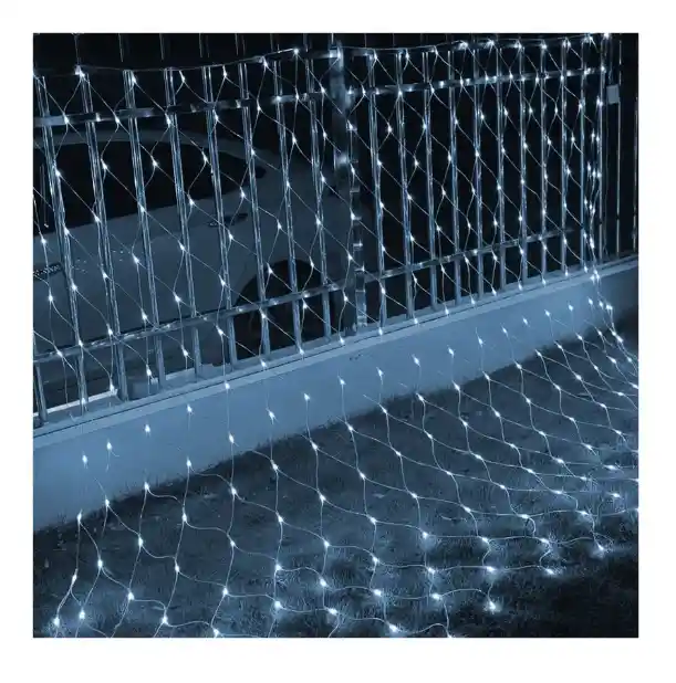Malla Luz Led Navideña Blanca Luces Navidad 1.2x1.2m