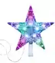 Estrella 5 Puntas Para Árbol De Navidad Grande Luz Led Multicolor Acrílica