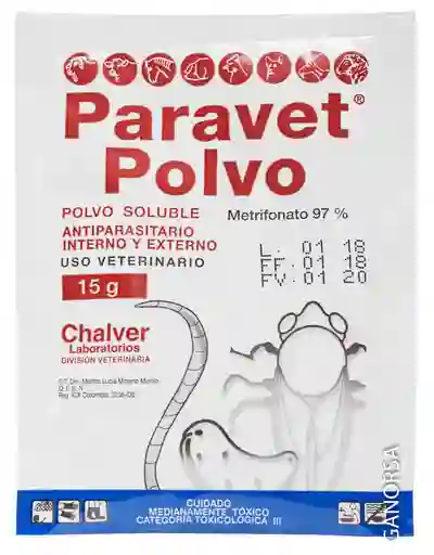 Paravet (metrifonato) Sob X 15 Gr