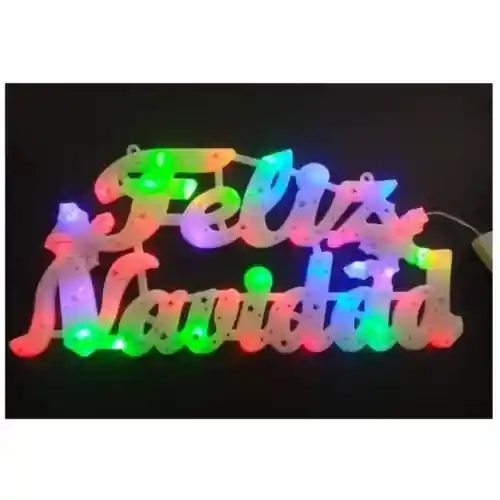 Letrero Feliz Navidad En Led Multicolor