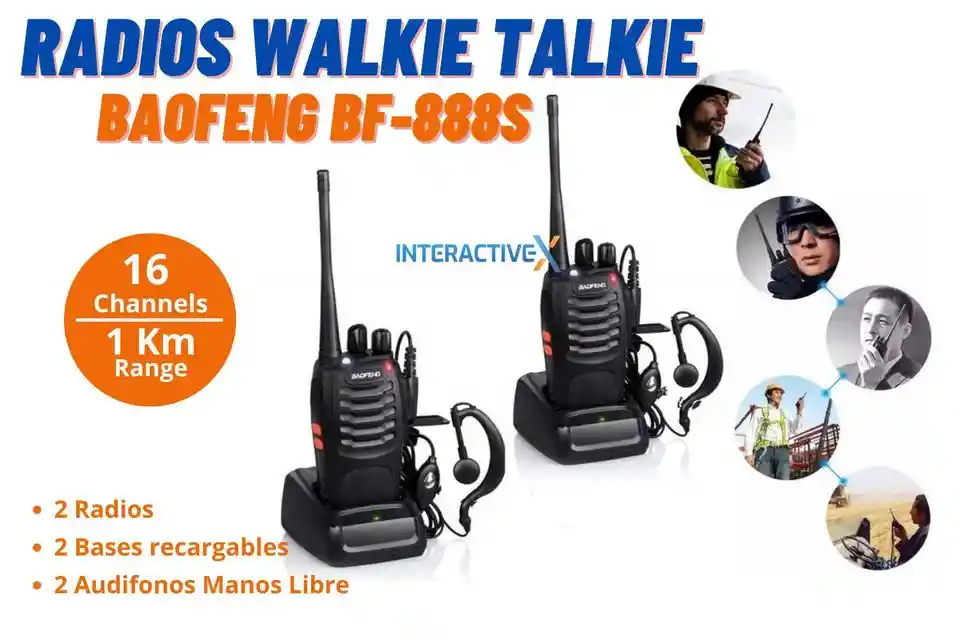 Radios Walkie Talkie / Radio Baofeng Bf 888s X 2und/ Intercomunicador Radial