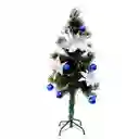 Set Navideño Árbol 130 Cm + Decoración 10 Bolas Y 4 Flores