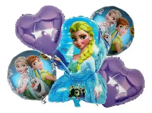 Kit De Globos Metalizados Frozen Sin Inflar