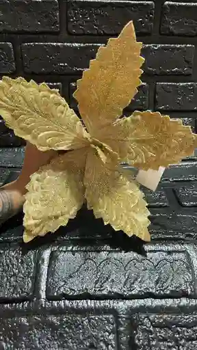 Flor Dorada Navidad Grande