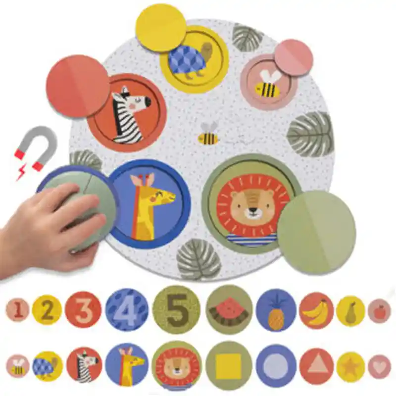 Rompecabezas Magnetico De Animales Figuras Y Numeros Taf Toys