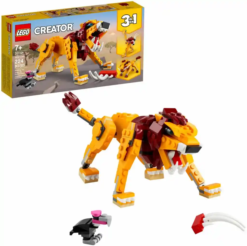 Lego Creator Animales Salvajes 3 En 1 31112 Piezas 224