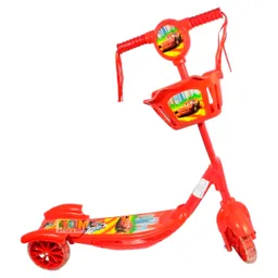 Patineta Scooter Canasta Para Niños Y Niñas Luces Sonidos Rojo