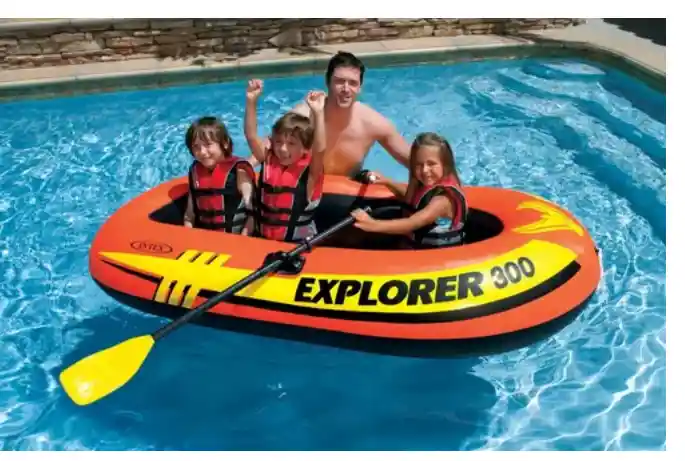 Bote Inflable Intex Canotaje Explorer 300 + Remos + Inflador