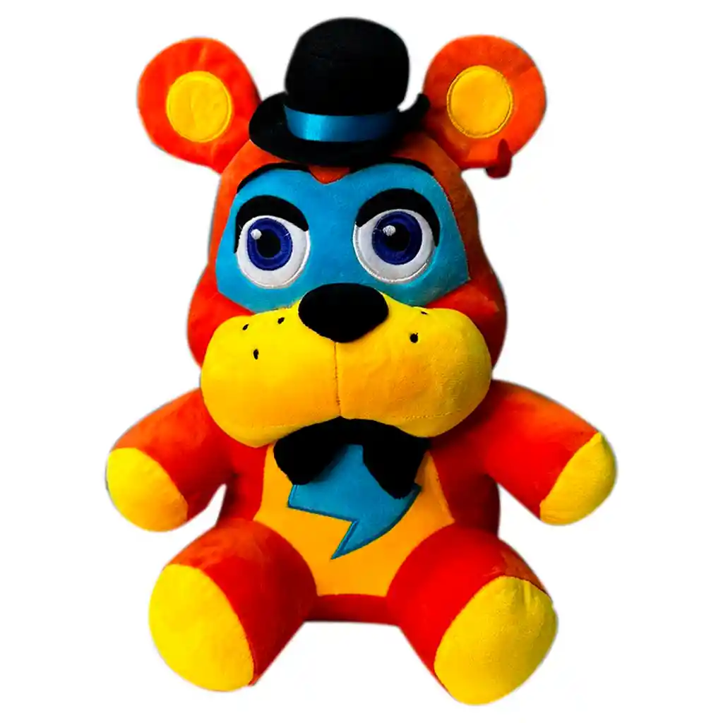 Peluche Muñeco 48cm Five Nights At Freddys Personajes Juguet Glam Rock Freddy Naranja