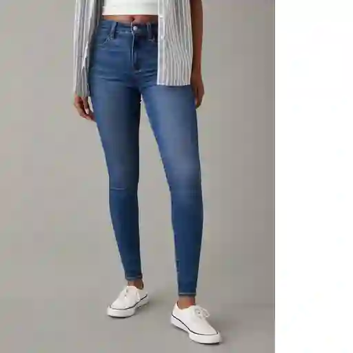 Jean High-Rise Mujer Jegging Azul Talla: 0 Short American Eagle