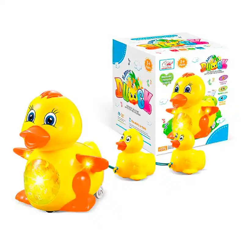 Juguete Didáctico Infantil Pato Movimiento Luces Y Sonido