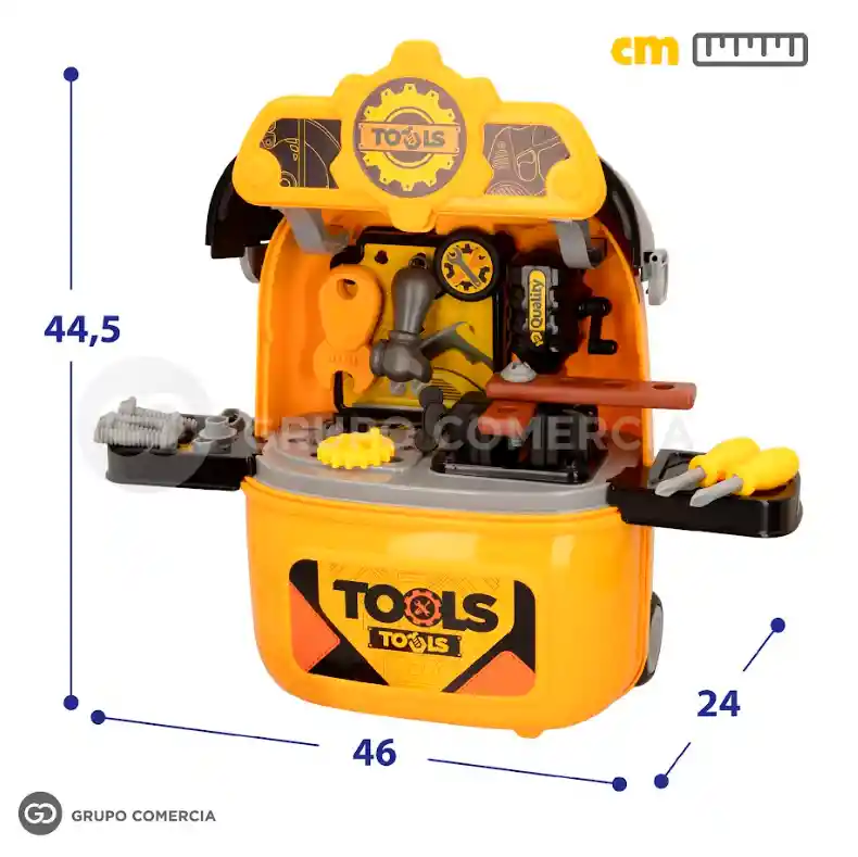 Jugo Infantil Set Herramientas 2 En 1 Maleta Ruedas Portátil