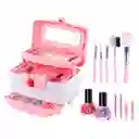 Set Maletín Neceser Belleza Maquillaje Real Espejo Manicure Cuadrado Ref M611