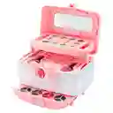 Set Maletín Neceser Belleza Maquillaje Real Espejo Manicure Cuadrado Ref M611