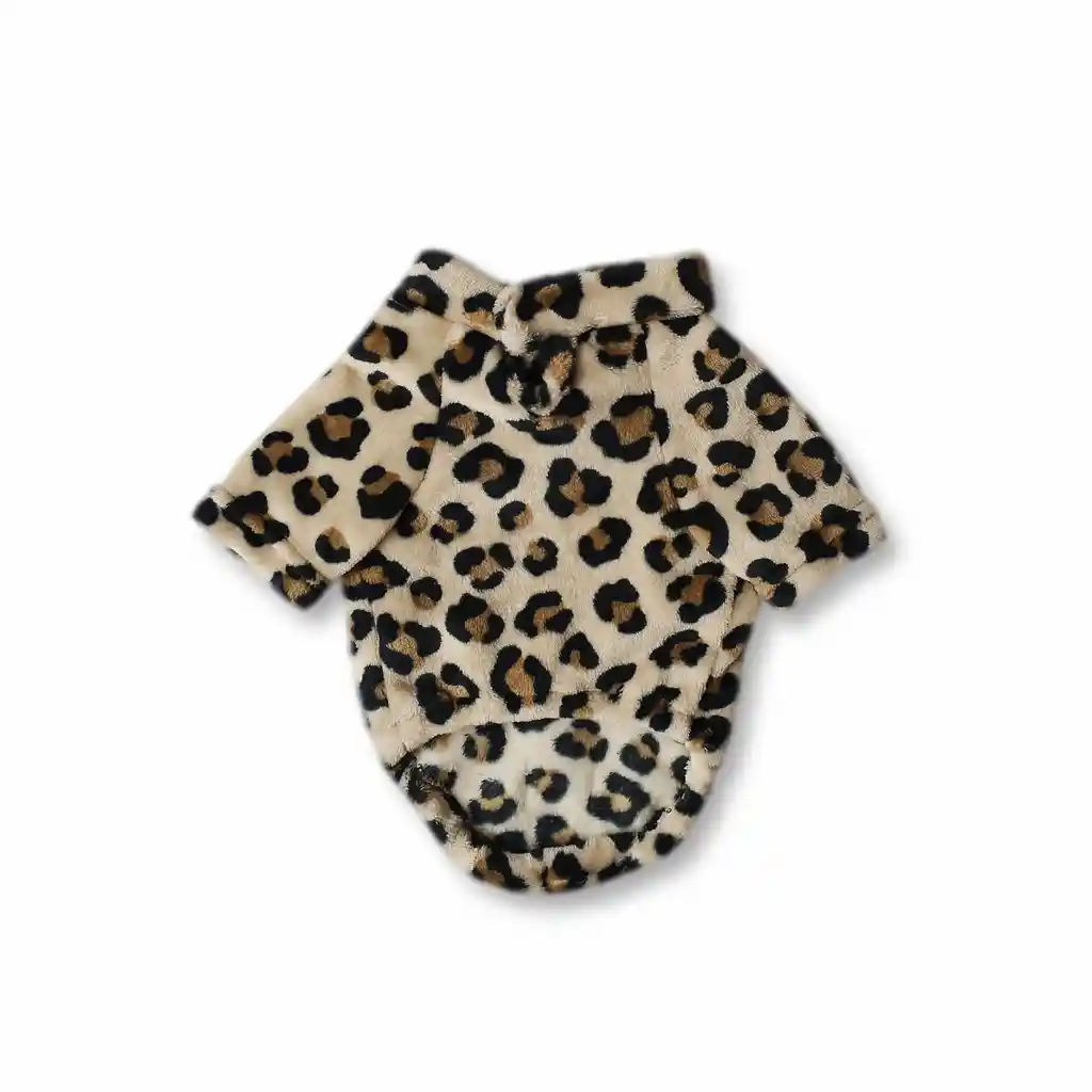 Saco Xs Cuello Nerú Animal Print Café