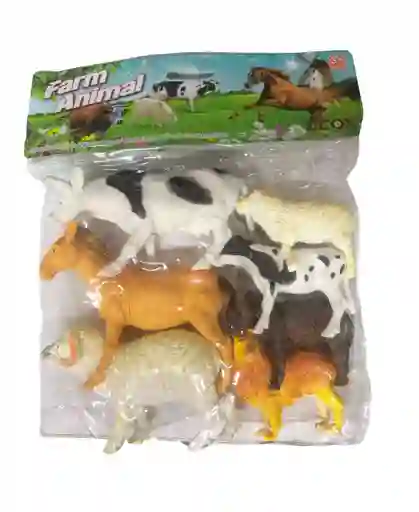 Animales De Granja X7 Pesebre Maqueta Ref 073