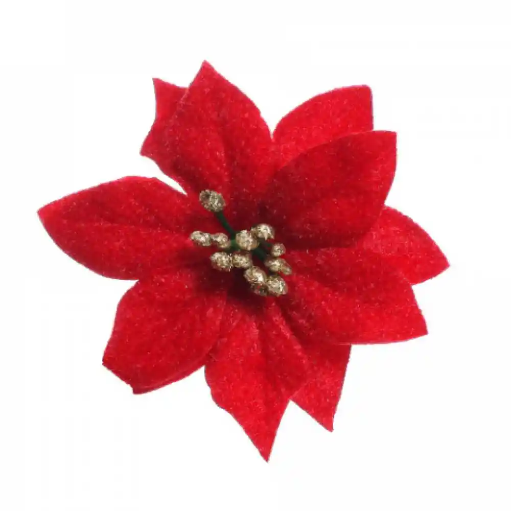 Pick Navideño Ponsetia 24cm Rojo