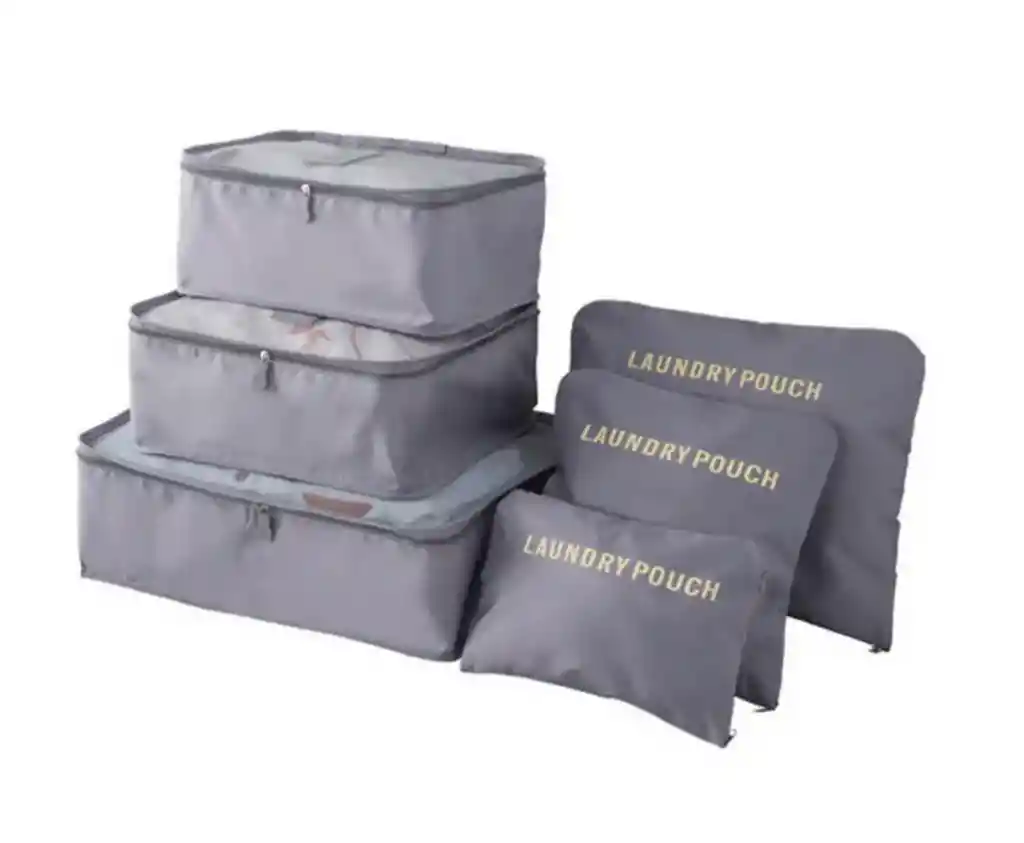 Set Organizador Bolsas De Viaje Impermeable X 6 Piezas