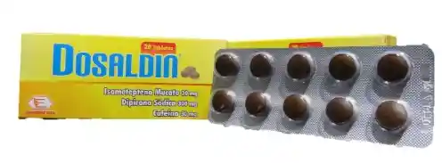 Dosaldin (isometepteno 50 Mg + Dipirona 300mg + Cafeina 30 Mg) Tabletas