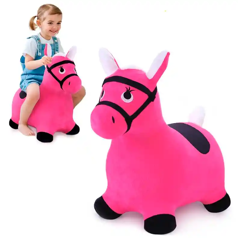 Burro Saltarín Inflable Juguete Para Niños Montable Funda