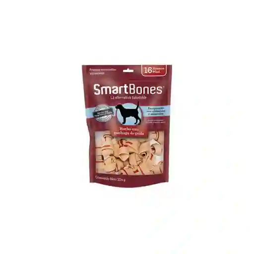 Premios Masticables Smartbones Chicken Mini - 16 Huesos Mini 224 Grms