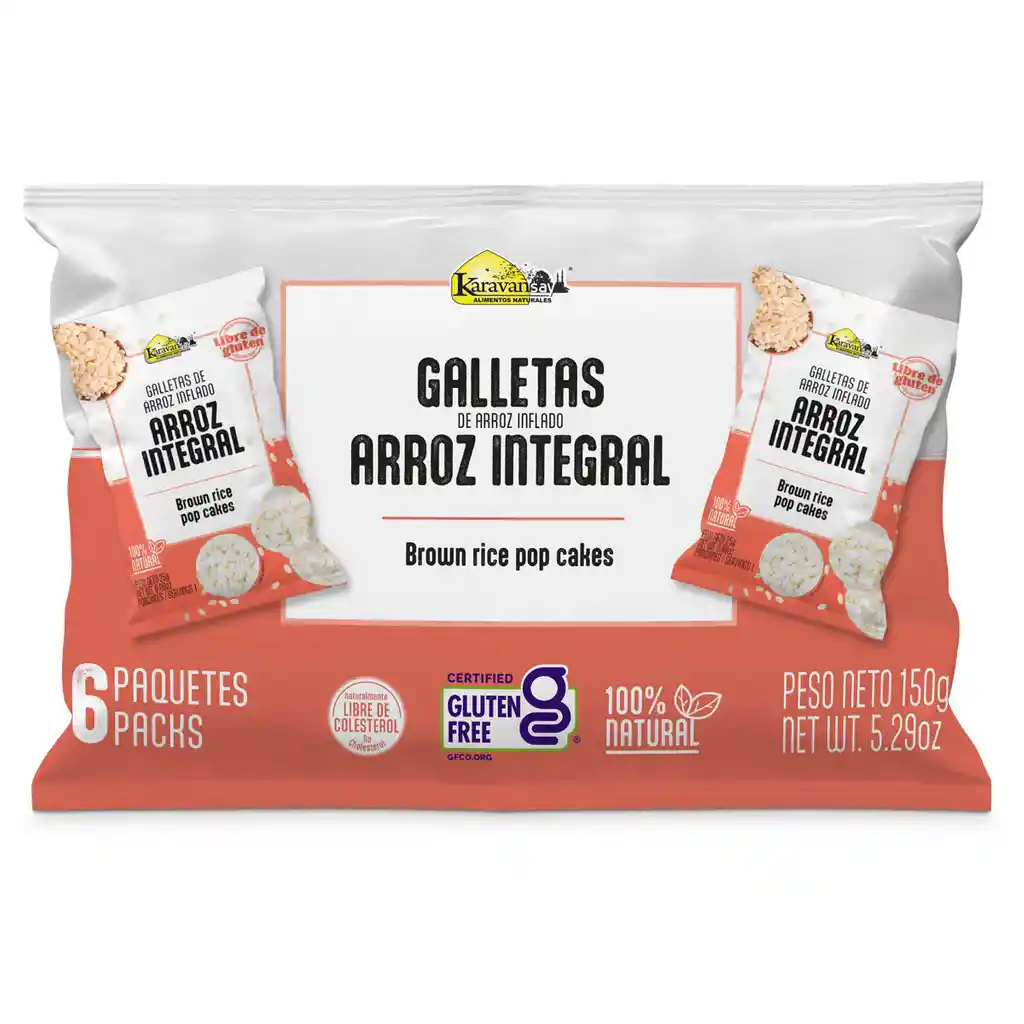 Galletas De Arroz Inflado X6 - Karavansay 150g