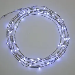 Luces De Navidad Luz Lineal Micro Led De Cobre Blanca Con Pilas