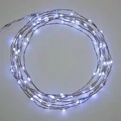 Luces De Navidad Luz Lineal Micro Led De Cobre Blanca Con Pilas