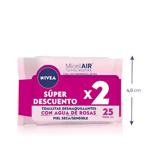 Nivea Toallitas Desmaquillantes Agua Rosas