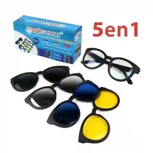 Gafas Intercambiable Color Lente Magic Vision 5 En 1