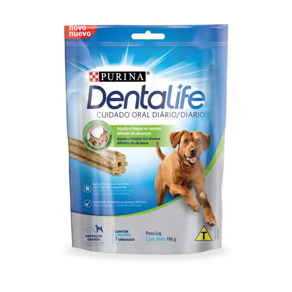 Snack oral para perro raza grande Dentalife x 196 gr