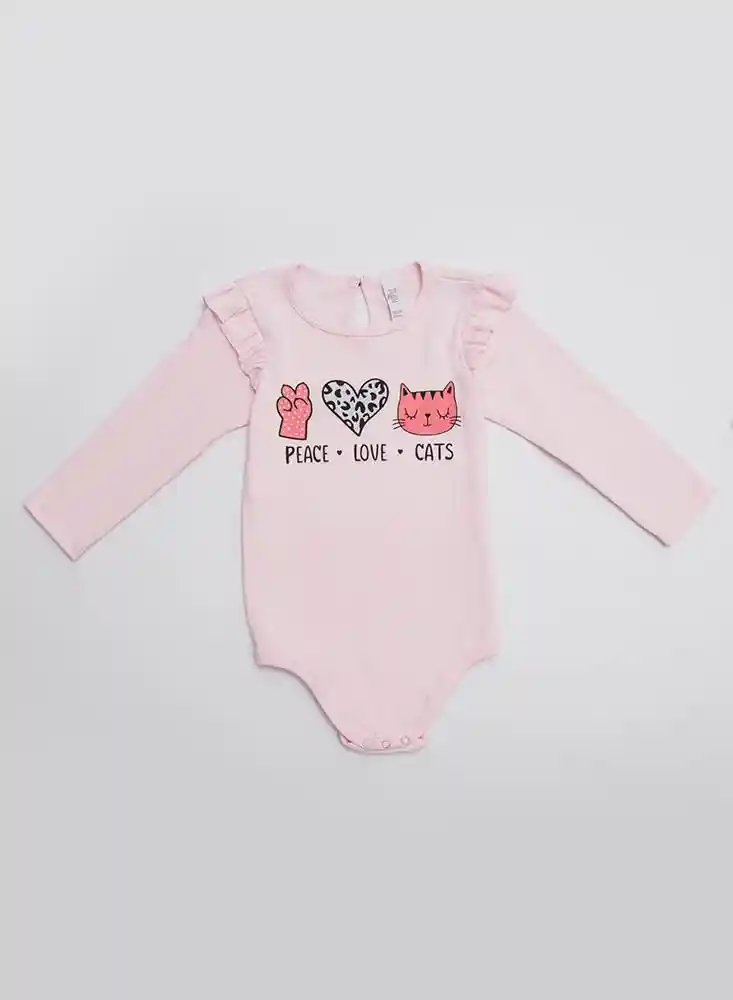 Body Manga Larga Bebé 18/24mese - Rosado