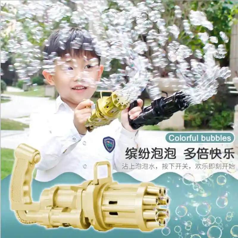 Máquina De Burbujas Pistola De Juguete Para Niños + Jabón