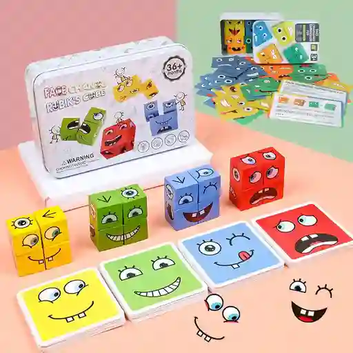 Face Change Juego De Mesa Didáctico Montessori Niños Niñas