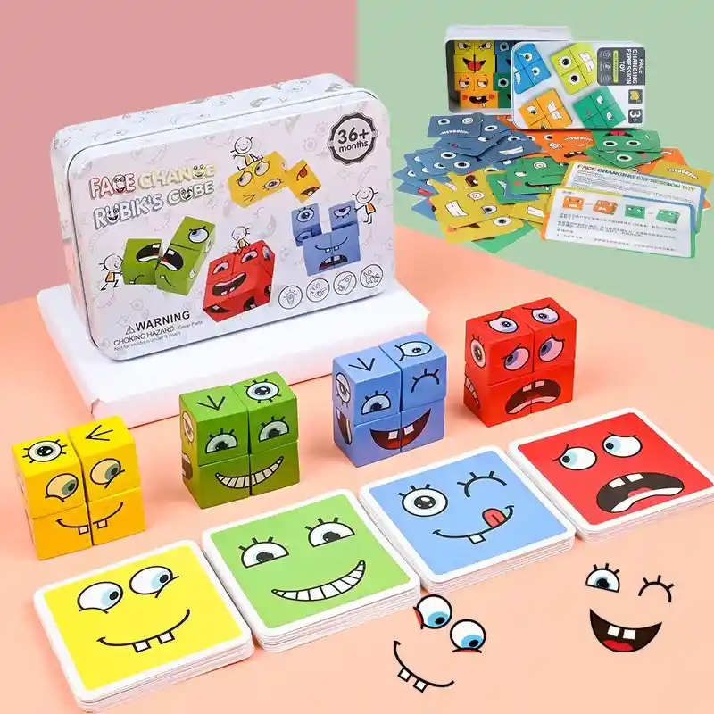 Face Change Juego De Mesa Didáctico Montessori Niños Niñas