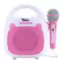 Parlante Karaoke Vivitar Bluetooth Con Luz Led Hasta 12 Hrs Color Rosa