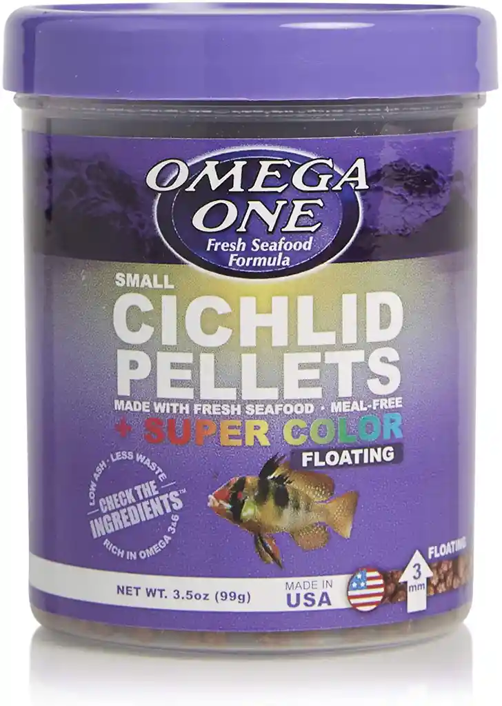 Omega One Cichlid Pellets Floating Small 99g Alimento En Bolitas Pequeñas Flotantes De 3mm