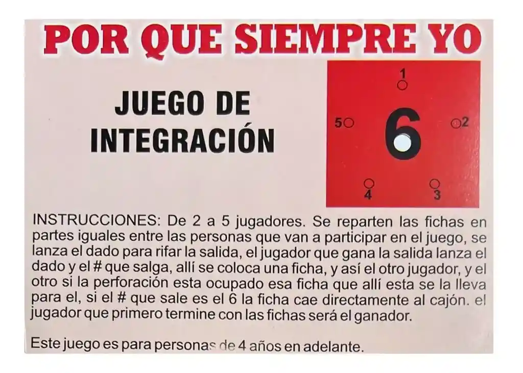 ¿por Qué Siempre Yo? Juego De Mesa Didáctico De Integración