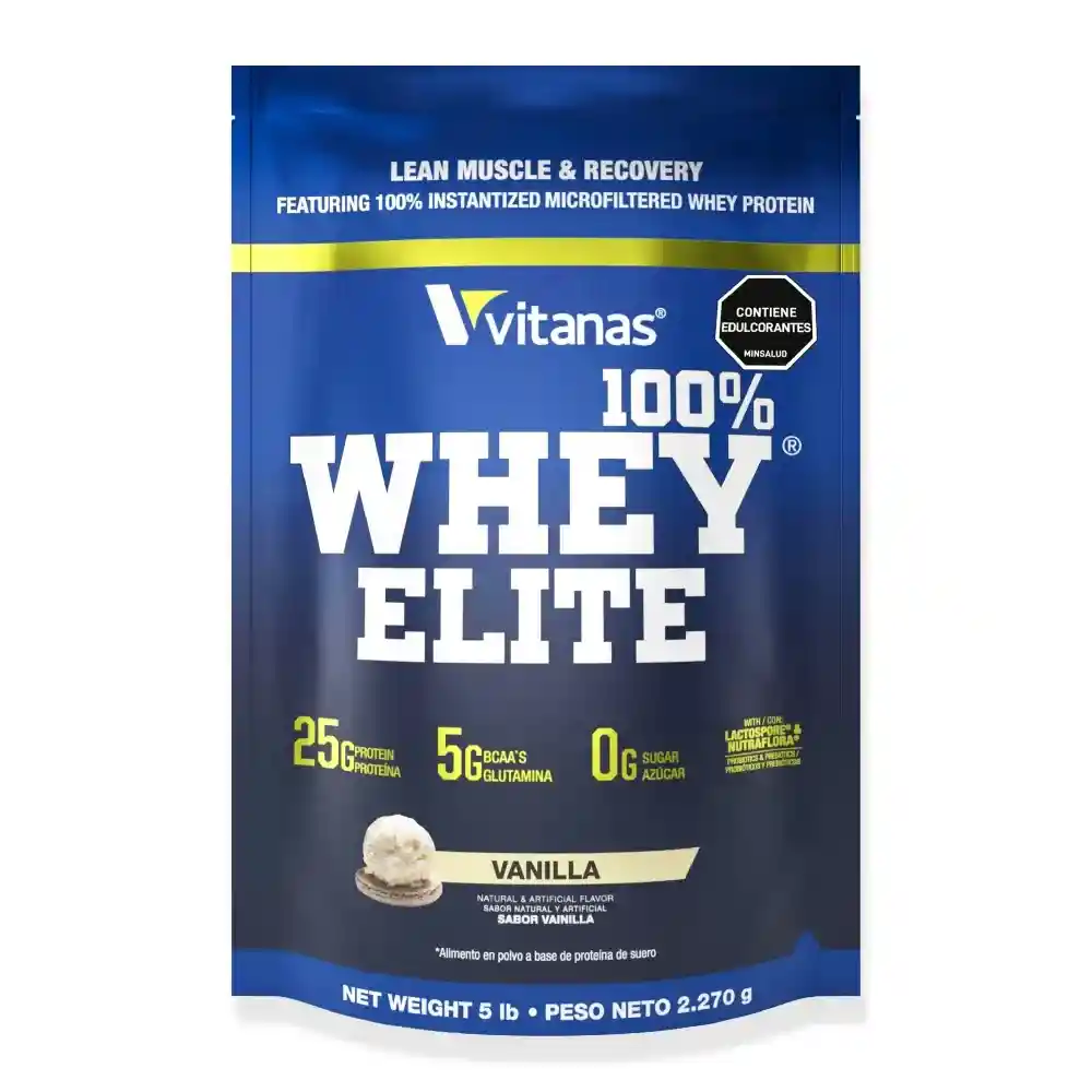 Whey Elite 5lb Vainilla Vitanas