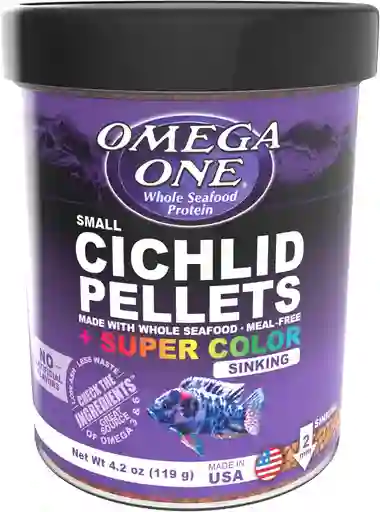 Omega One Cichlid Pellets Super Color Small Sinking 119g