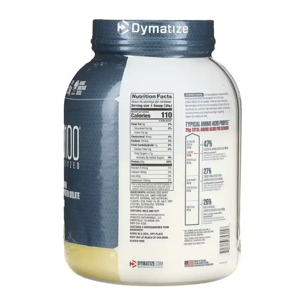 Iso 100 3lb - Dymatize - Vainilla