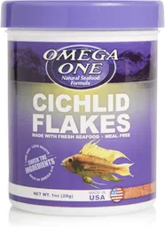 Omega One Cichlid Flakes 28g Alimento En Hojuelas