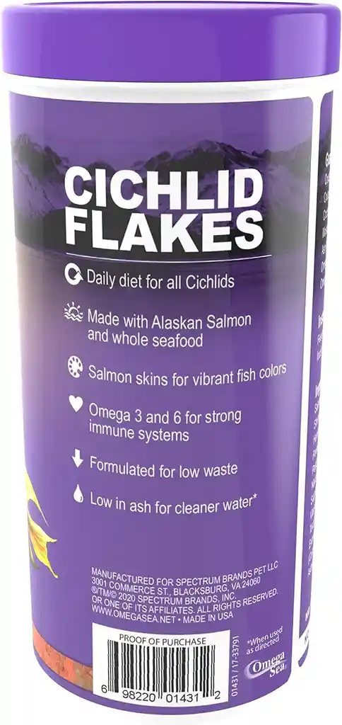 Omega One Cichlid Flakes 62g Alimento En Hojuelas