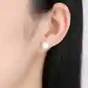 Aretes Topos Elegantes Con Perla Para Mujer En Plata 925