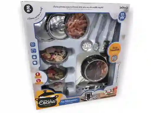 Set De Juego Utensilios De Cocina 9 Pcs Para Niños Y Niñas