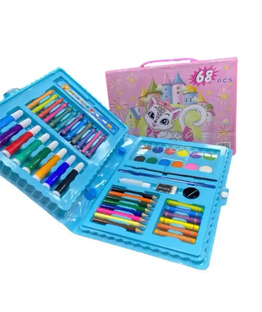 Kit De Arte, Dibujo Y Pintura Para Niños Y Niñas 68 Piezas