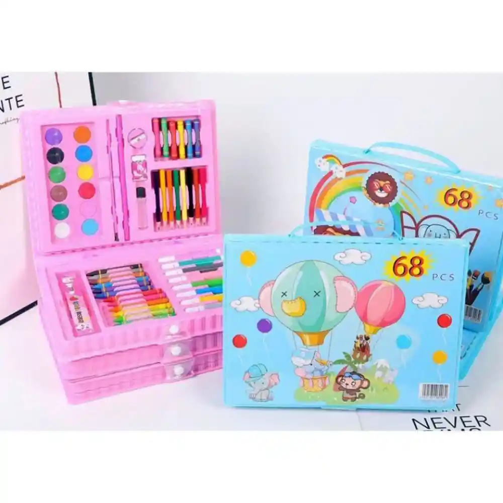 Kit De Arte, Dibujo Y Pintura Para Niños Y Niñas 68 Piezas