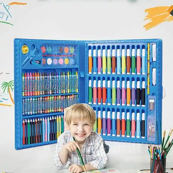 Kit De Arte, Dibujo Y Pintura Para Niños Y Niñas 150 Piezas