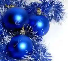 Set Bolas De Navidad Azules Brillantes X12 Unidades Pequeñas