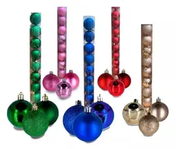 Set Bolas De Navidad Unicolor X6 Unidades Pequeñas